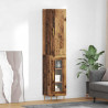 Highboard 2 pcs Stare drewno Materiał drewnopochodny