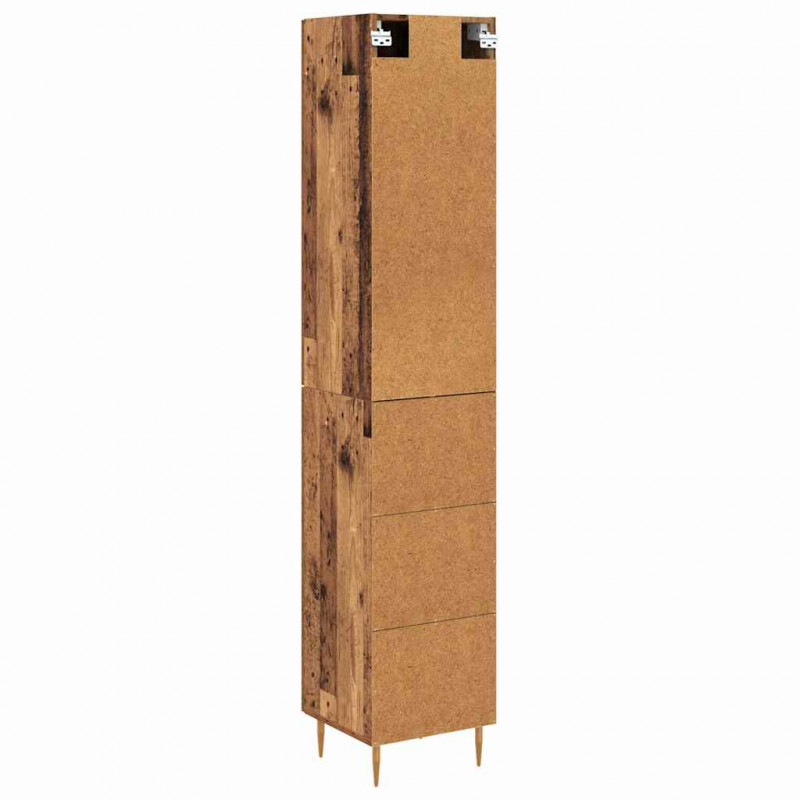 Highboard 2 pcs Stare drewno Materiał drewnopochodny