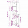 Highboard 2 pcs Stare drewno Materiał drewnopochodny