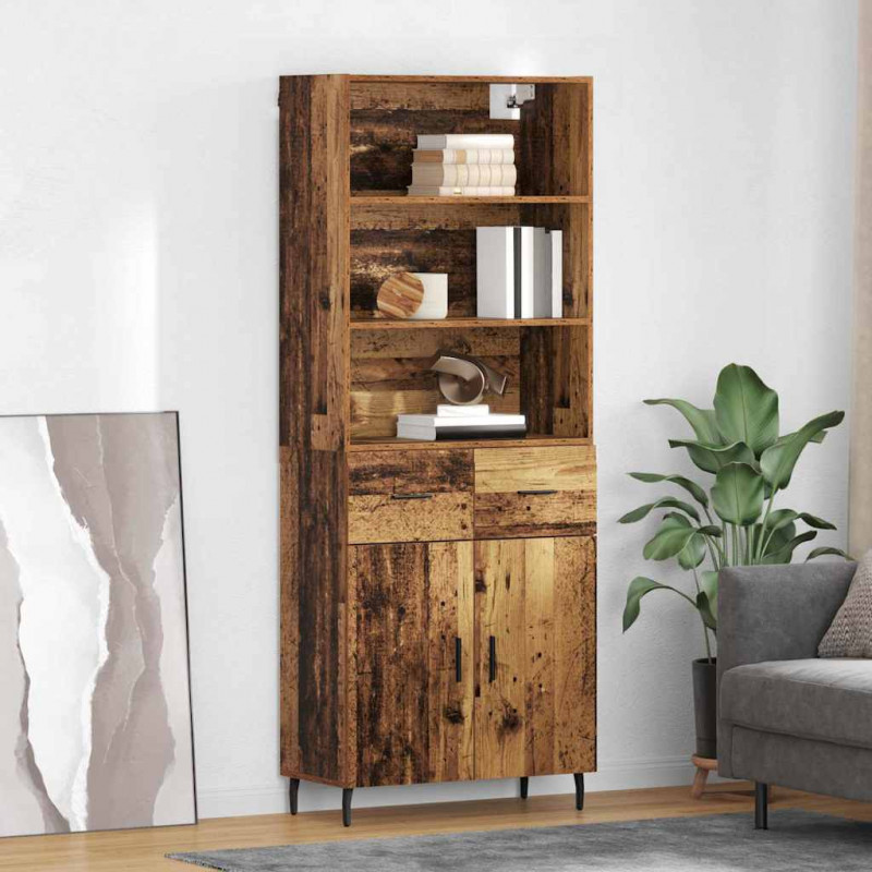 Highboard z szufladą Stare drewno 69,5 x 34 x 180 cm