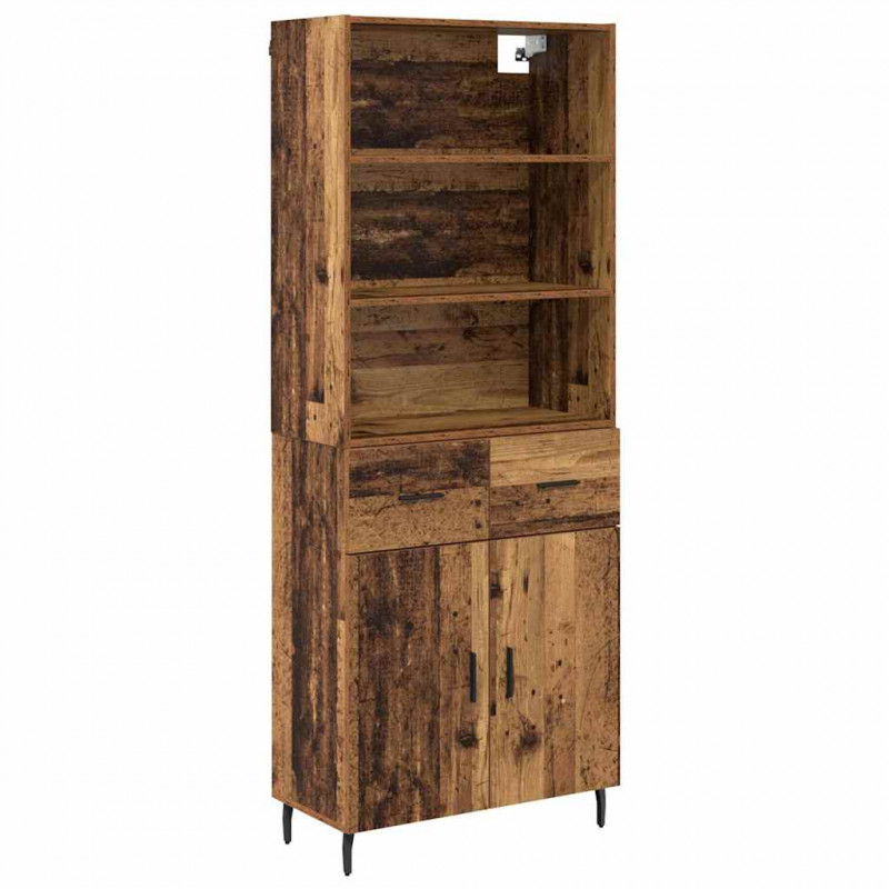 Highboard z szufladą Stare drewno 69,5 x 34 x 180 cm
