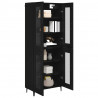 Highboard Czarny Dąb 69,5 x 34 x 180 cm Materiał drewnopochodny