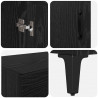 Highboard Czarny Dąb 69,5 x 34 x 180 cm Materiał drewnopochodny