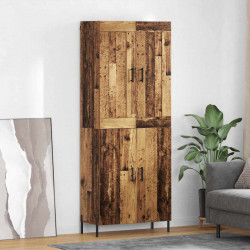 Highboard 2 pcs Stare drewno Materiał drewnopochodny
