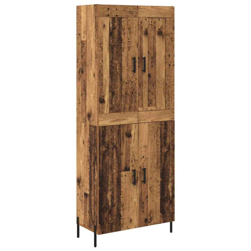 Highboard 2 pcs Stare drewno Materiał drewnopochodny