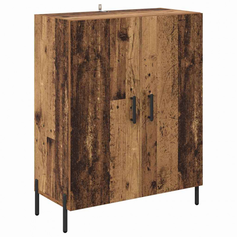 Highboard 2 pcs Stare drewno Materiał drewnopochodny