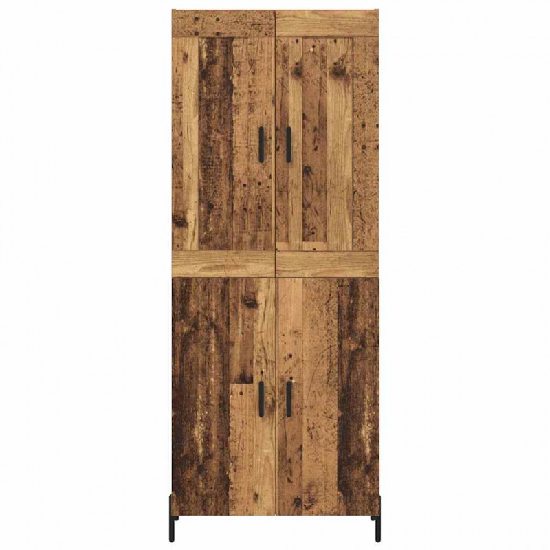 Highboard 2 pcs Stare drewno Materiał drewnopochodny
