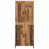 Highboard 2 pcs Stare drewno Materiał drewnopochodny