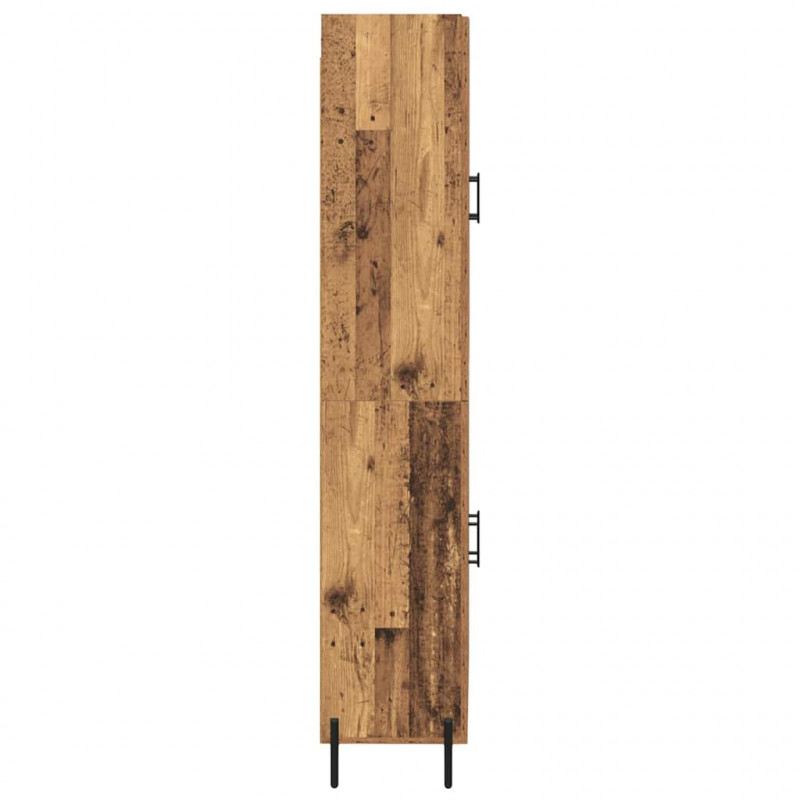 Highboard 2 pcs Stare drewno Materiał drewnopochodny