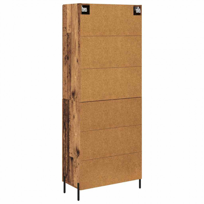Highboard 2 pcs Stare drewno Materiał drewnopochodny