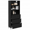 Highboard z szufladą Czarny Dąb 69,5 x 34 x 180 cm
