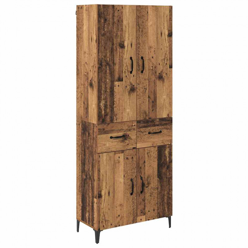 Highboard Montowane na ścianie Stare drewno 69,5 x 34 x 180 cm
