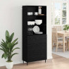 Highboard z szufladą Czarny Dąb 69,5 x 34 x 180 cm