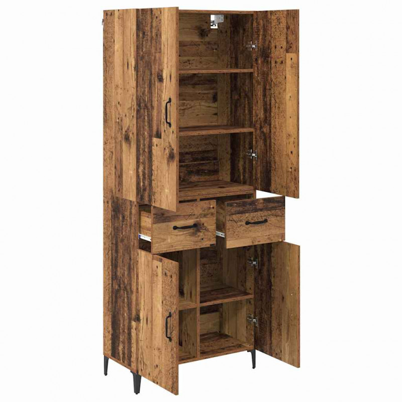 Highboard Montowane na ścianie Stare drewno 69,5 x 34 x 180 cm