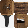 Highboard Montowane na ścianie Stare drewno 69,5 x 34 x 180 cm