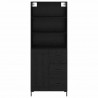 Highboard Czarny Dąb 69,5 x 34 x 180 cm Materiał drewnopochodny