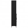 Highboard Czarny Dąb 69,5 x 34 x 180 cm Materiał drewnopochodny