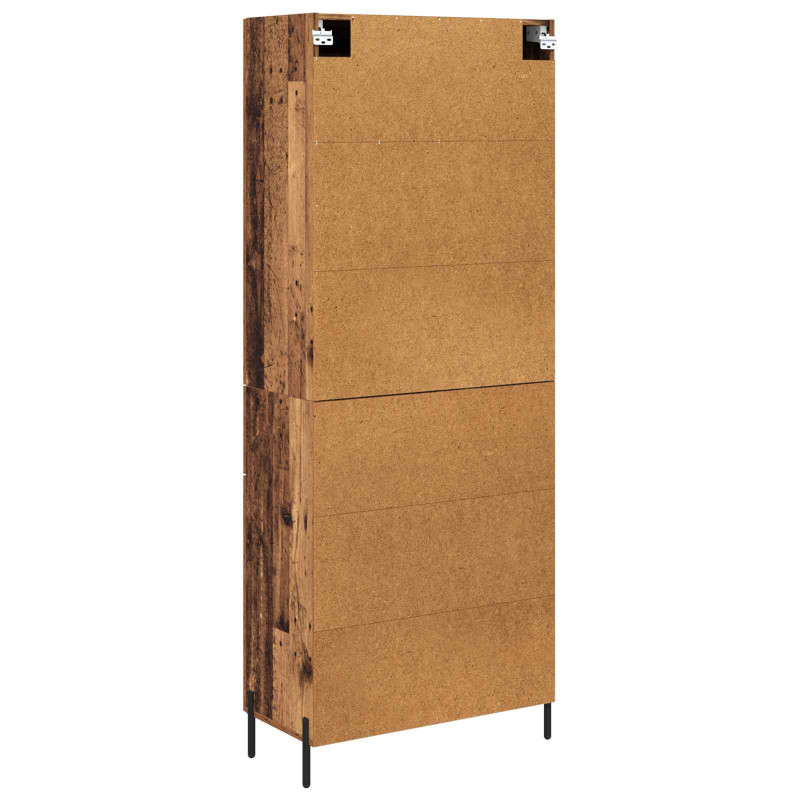 Highboard 2 pcs Stare drewno Materiał drewnopochodny