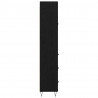 Highboard Czarny Dąb 69,5 x 34 x 180 cm Materiał drewnopochodny