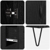 Highboard Czarny Dąb 69,5 x 34 x 180 cm Materiał drewnopochodny