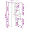 Highboard 2 pcs Stare drewno Materiał drewnopochodny