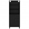 Highboard Czarny Dąb 69,5 x 34 x 180 cm Materiał drewnopochodny
