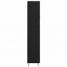 Highboard 2 pcs Czarny Dąb Drewno inżynieryjne i szkło
