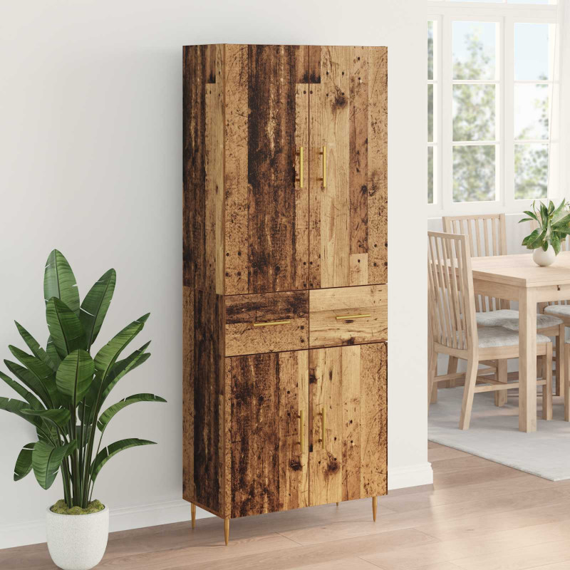 Highboard Montowane na ścianie Stare drewno 69,5 x 34 x 180 cm