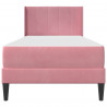 Ramka łóżka z materacem Różowy 80 x 200 cm Aksamit