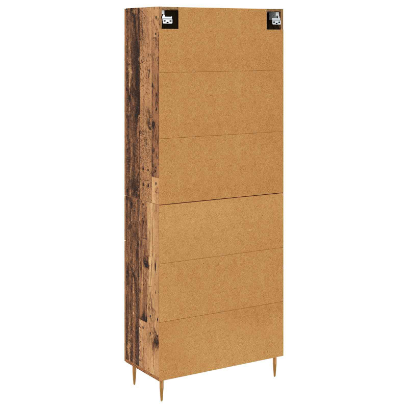 Highboard Montowane na ścianie Stare drewno 69,5 x 34 x 180 cm