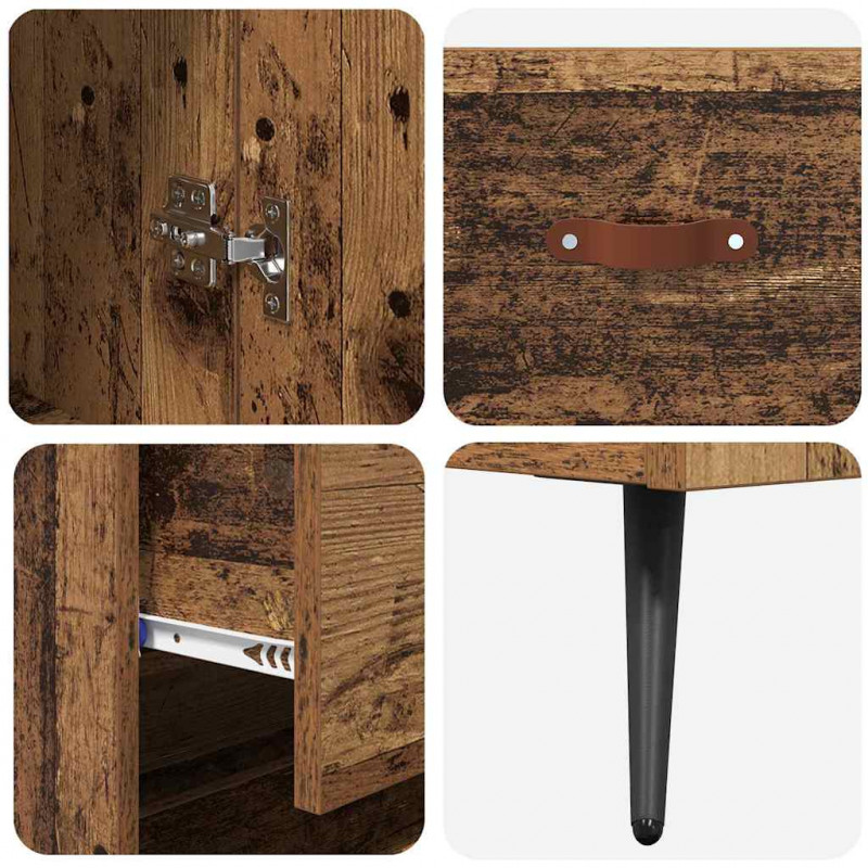 Highboard z szufladą Stare drewno 69,5 x 34 x 180 cm