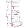 Highboard z szufladą Stare drewno 69,5 x 34 x 180 cm