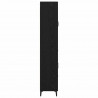 Highboard Czarny Dąb 69,5 x 34 x 180 cm Materiał drewnopochodny