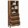Highboard z szufladą Stare drewno 69,5 x 34 x 180 cm