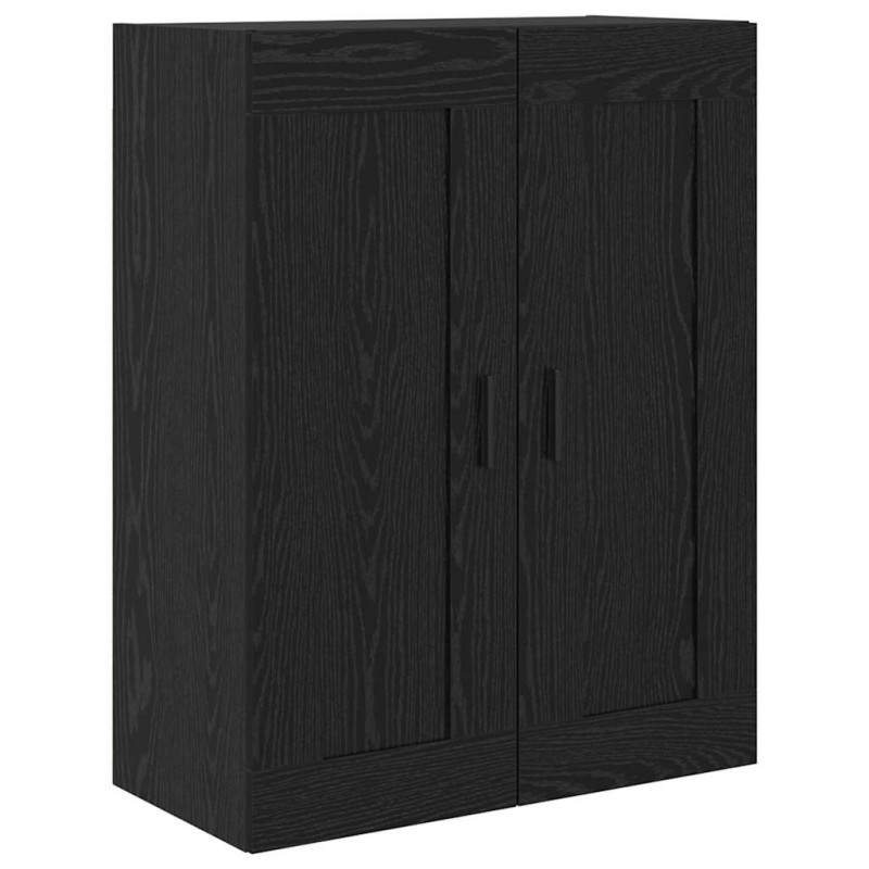 Highboard z szufladą 2 pcs Czarny Dąb Materiał drewnopochodny