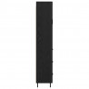 Highboard z szufladą 2 pcs Czarny Dąb Materiał drewnopochodny