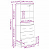 Highboard z szufladą Stare drewno 69,5 x 34 x 180 cm
