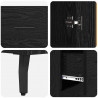 Highboard z szufladą 2 pcs Czarny Dąb Materiał drewnopochodny