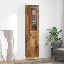 Highboard 2 pcs Stare drewno Materiał drewnopochodny