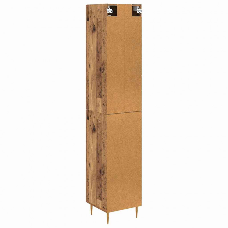 Highboard 2 pcs Stare drewno Materiał drewnopochodny