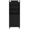 Highboard Czarny Dąb 69,5 x 34 x 180 cm Materiał drewnopochodny