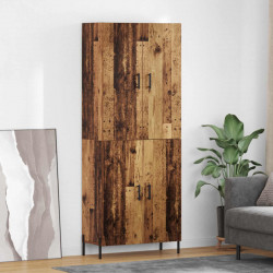 Highboard Montowane na ścianie Stare drewno 69,5 x 34 x 180 cm