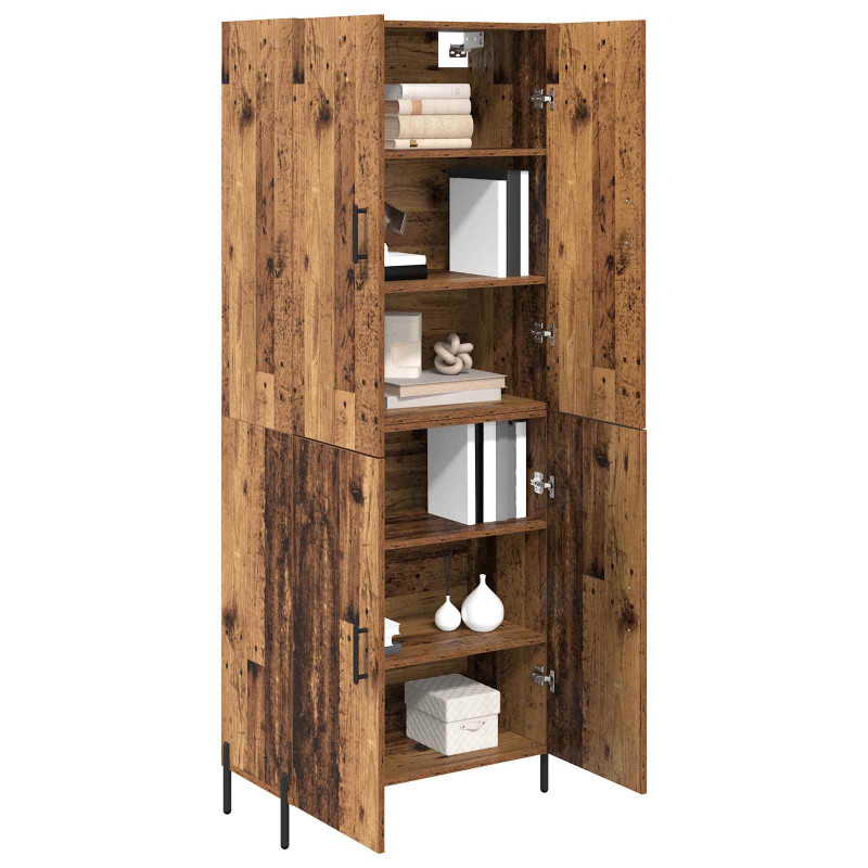 Highboard Montowane na ścianie Stare drewno 69,5 x 34 x 180 cm