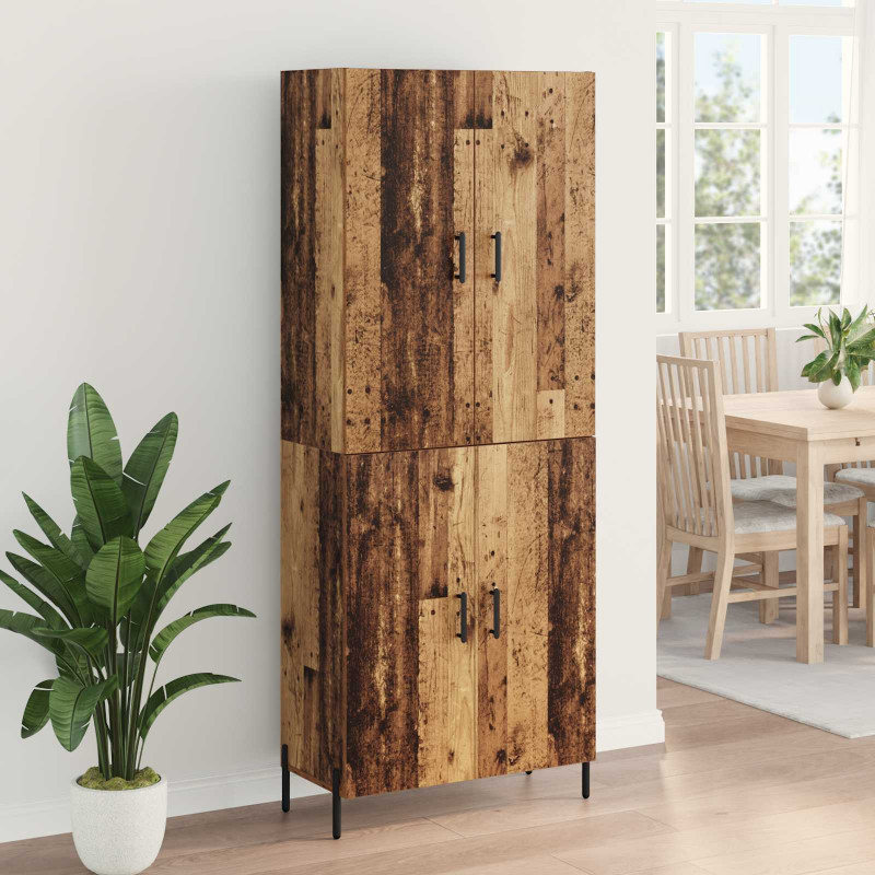 Highboard Montowane na ścianie Stare drewno 69,5 x 34 x 180 cm