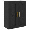 Highboard Czarny Dąb 69,5 x 34 x 180 cm Materiał drewnopochodny