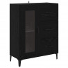 Highboard Czarny Dąb 69,5 x 34 x 180 cm Materiał drewnopochodny
