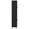 Highboard 2 pcs Czarny Dąb Drewno inżynieryjne i szkło