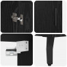 Highboard 2 pcs Czarny Dąb Drewno inżynieryjne i szkło