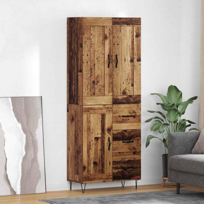 Highboard z szufladą Stare drewno 69,5 x 34 x 180 cm