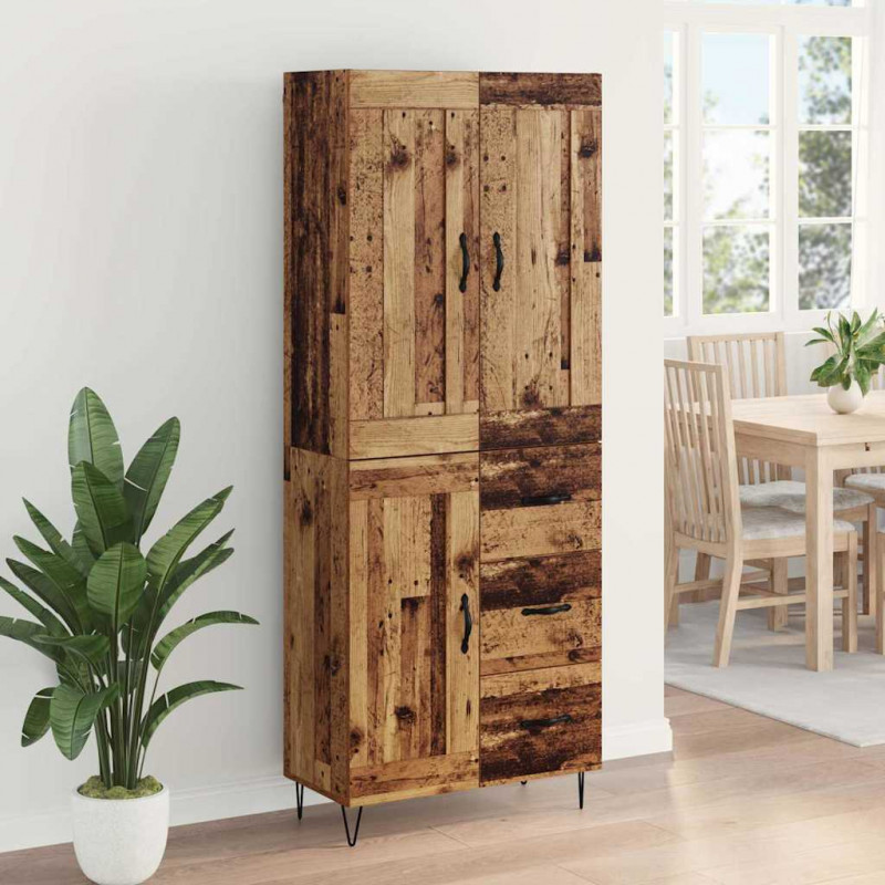 Highboard z szufladą Stare drewno 69,5 x 34 x 180 cm